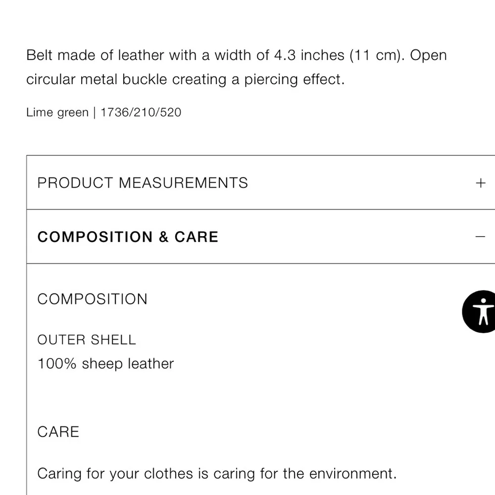 ZARA 100% Leather Belt